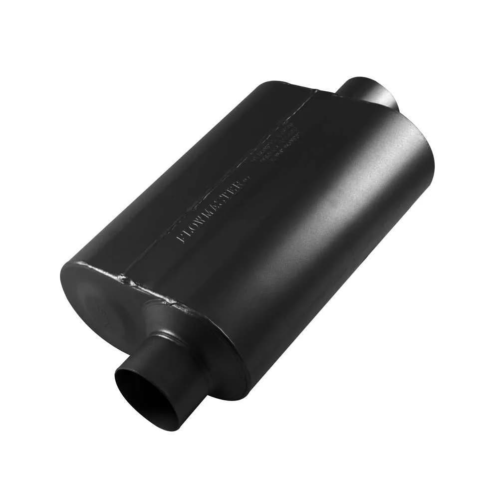Super 40 Series Muffler 3.00in IN (O) / OUT (C): ea 16 Gauge 409S Stainless Steel