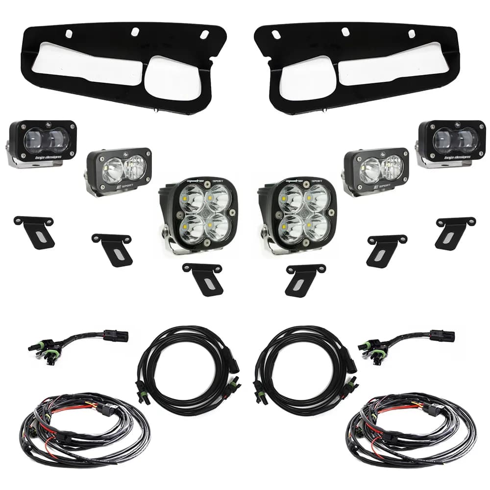 Baja Designs S2 SAE Sportsmen Fog Pocket Light Kit - Clear - Bronco 2021+ w/ Steel Bumper