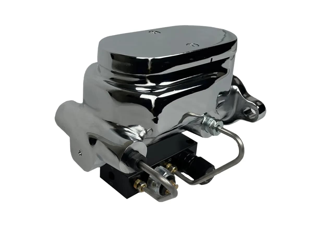 Leed Brakes M_6C7 Master cylinder kit 1-1/8 inch bore chrome flat top with adjustable valve