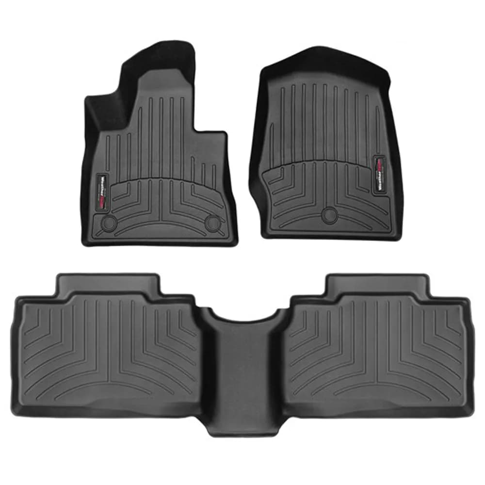 WeatherTech 2020 - 2021 Ford Explorer Black Front and Rear Floorliners 441575-1-2
