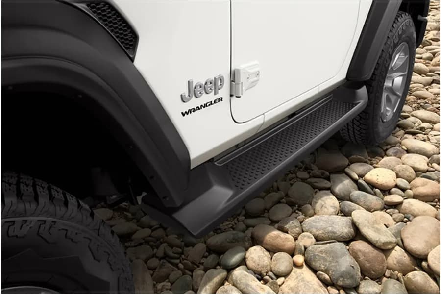 82215145ab - Mopar OEM Side Steps Blk JL 2dr