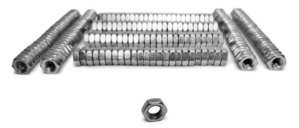 Nuts Bulk Jam 3/8-24 LH 200 Pack Grade 2 Plated Zinc Silver
