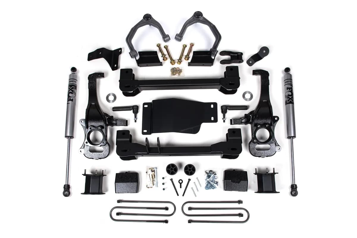 4 Inch Lift Kit For 25-Up Silverado/Sierra 1500 Custom Trail Boss/LT Trail Bass/AT4 4WD 3 Inch Rear Block Spacer Front Nitro Series Rear Shock Zone Offroad
