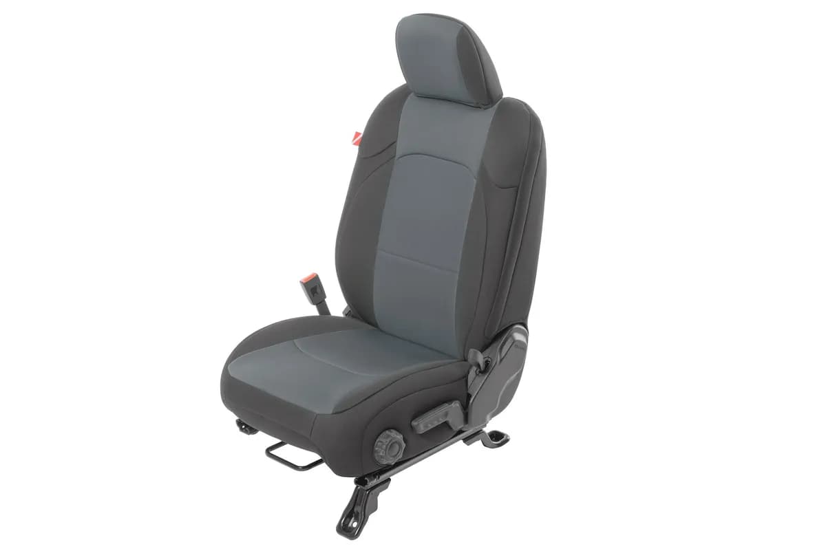 Jeep Wrangler Neoprene Seat Covers for 18-20 Jeep Wrangler JL Unlimited 4-Door w/Leather Interior Charcoal Diver Down