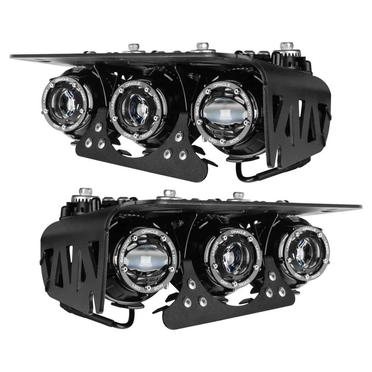 Oracle Lighting 2021-2025 Ford Bronco Off Road Laser Auxiliary Lights + LED Fog Light Kit For Steel Bumper