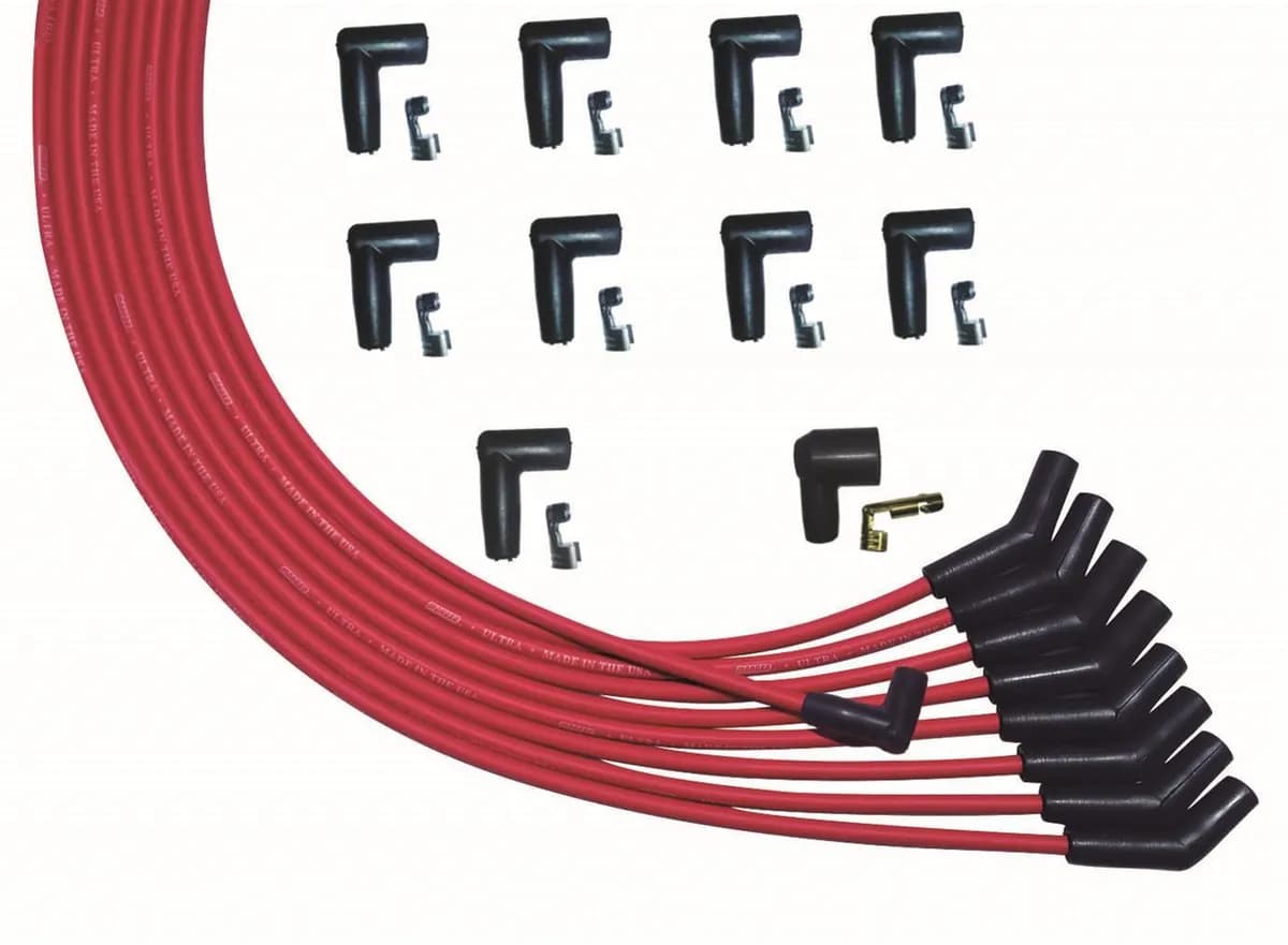 Wire Set Ultra v8 135 Deg Plug Boots Hei Red Wire