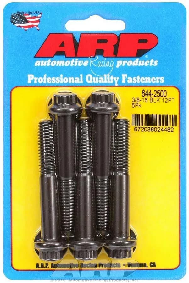 3/816 x 2.500 12pt 7/16 Wrenching Black Oxide Bolts