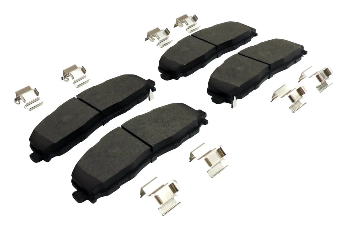 Disc Brake Pad; Front; Includes Brake Pads and Springs; w/ .95 in. Thick Front Brake Rotors;