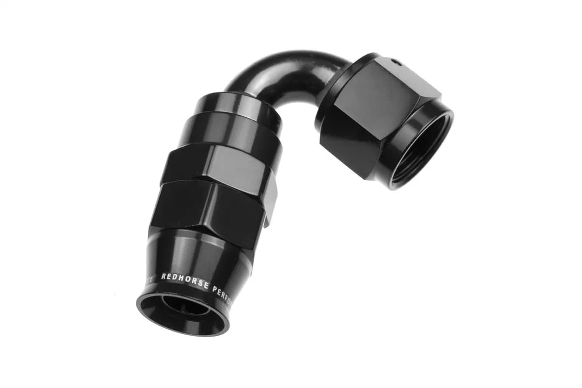 08 an 120 Degree Ptfe Reusable Hose End Black