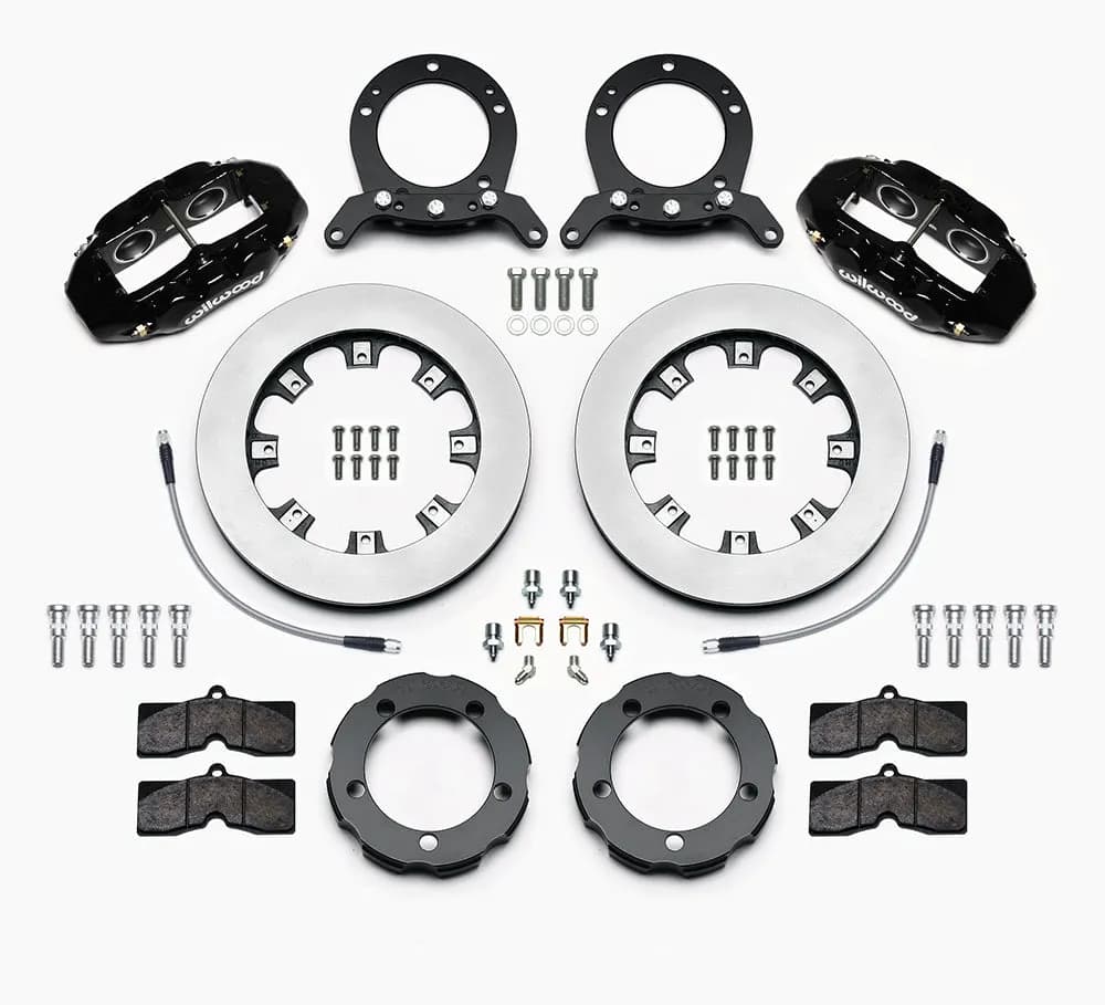 Wilwood D8 Front Hat Kit 12.19in Rotor Red 76-77 Ford Bronco Dana 44