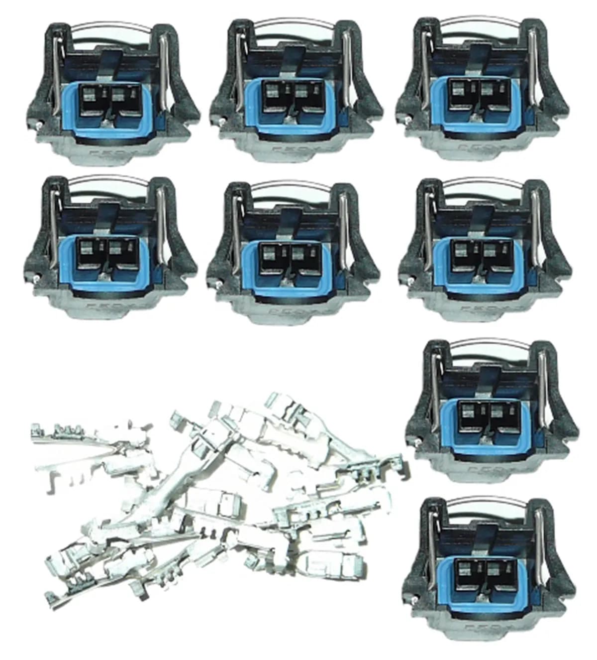 EV1/Bosch Fuel Injector Connector Kit; Incl. Terminals/Connectors For 8 Injectors;