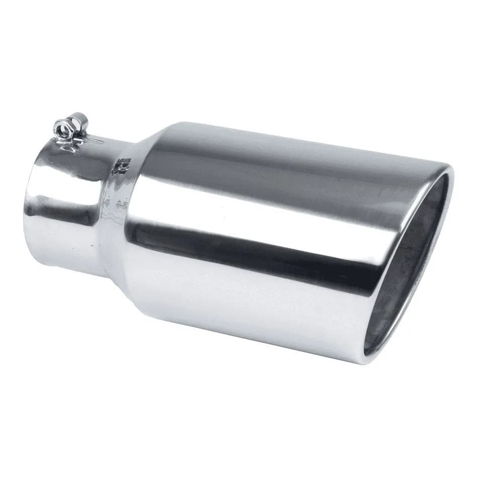 Exhaust Tail Pipe Tip 4 in ID x 6 in OD x 12 in L Bolt On Hardware Not Incl Polished 304 Stainless Steel Pypes Exhaust