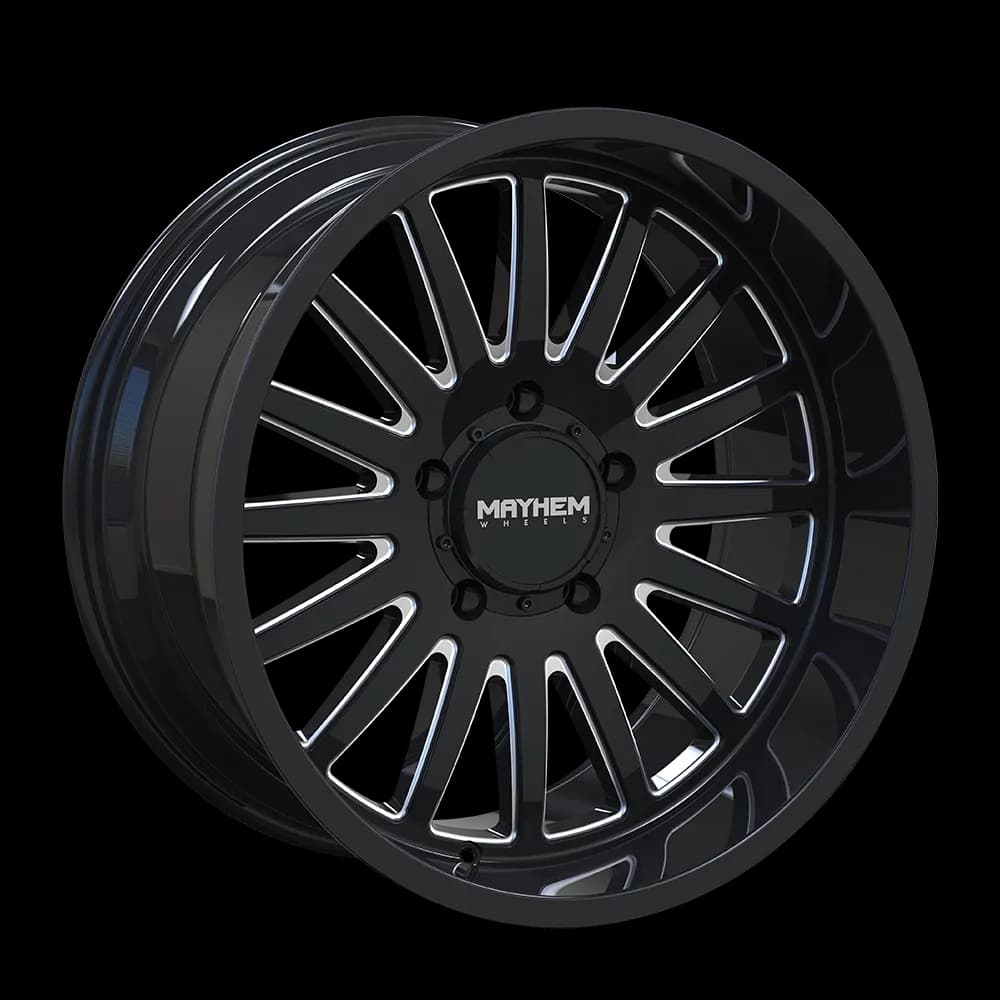 Mayhem Offroad Wheels Utopia 8114 20x10 Milled Black -19 Off Set 5 Lug 71.5 Bore Cast Aluminum
