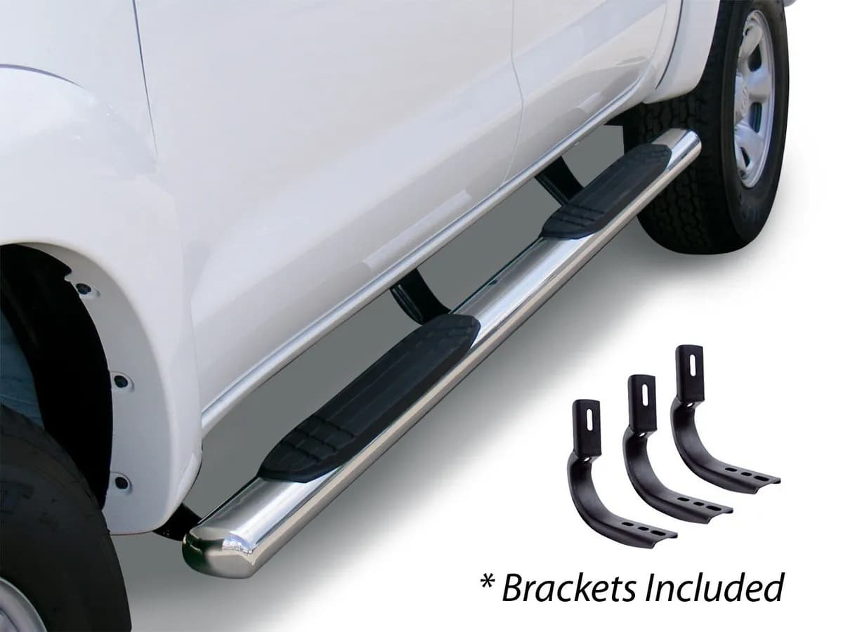 Go Rhino 684441580PS - 4 OE Xtreme SideSteps With Mounting Bracket Kit - Polished Stainless Steel