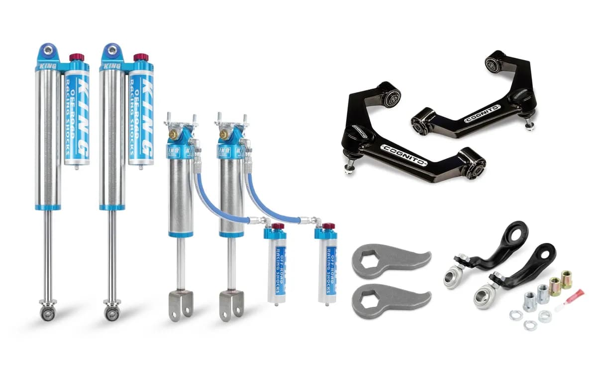3-Inch Elite Leveling Kit with King 2.5 Reservoir Shocks For 2011-2019 Silverado Sierra 2500/3500 2WD/4WD Cognito
