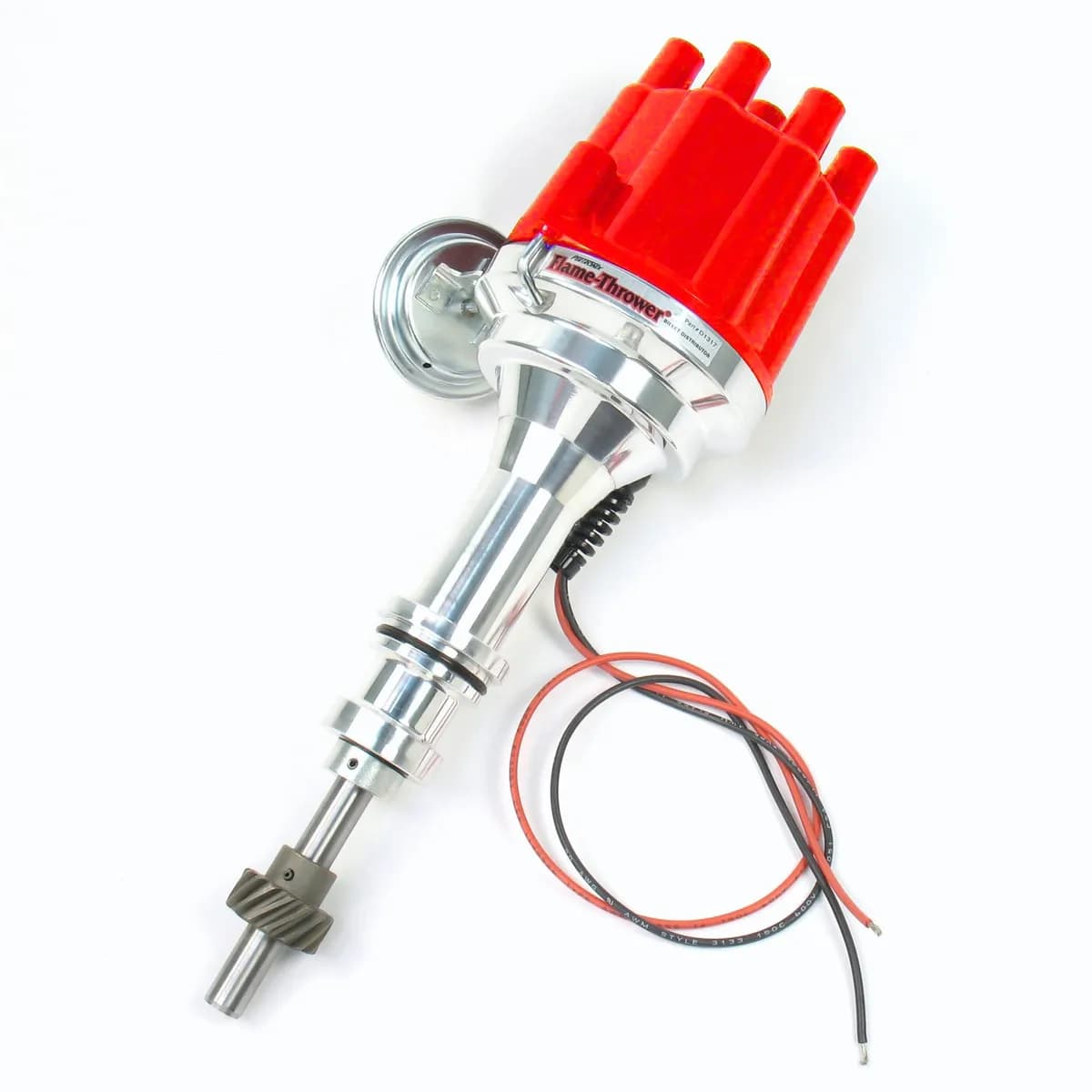 PerTronix Billet Distributor for Ford 351W Engines (Ignitor II) with Vacuum / Mechanical Advance - Black / Female - D131700