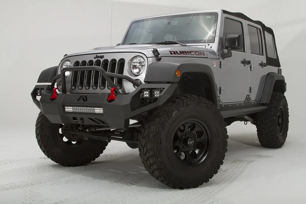 Vengeance Front Bumper; 2 Stage Black Powder Coated; Pre-Runner Guard;