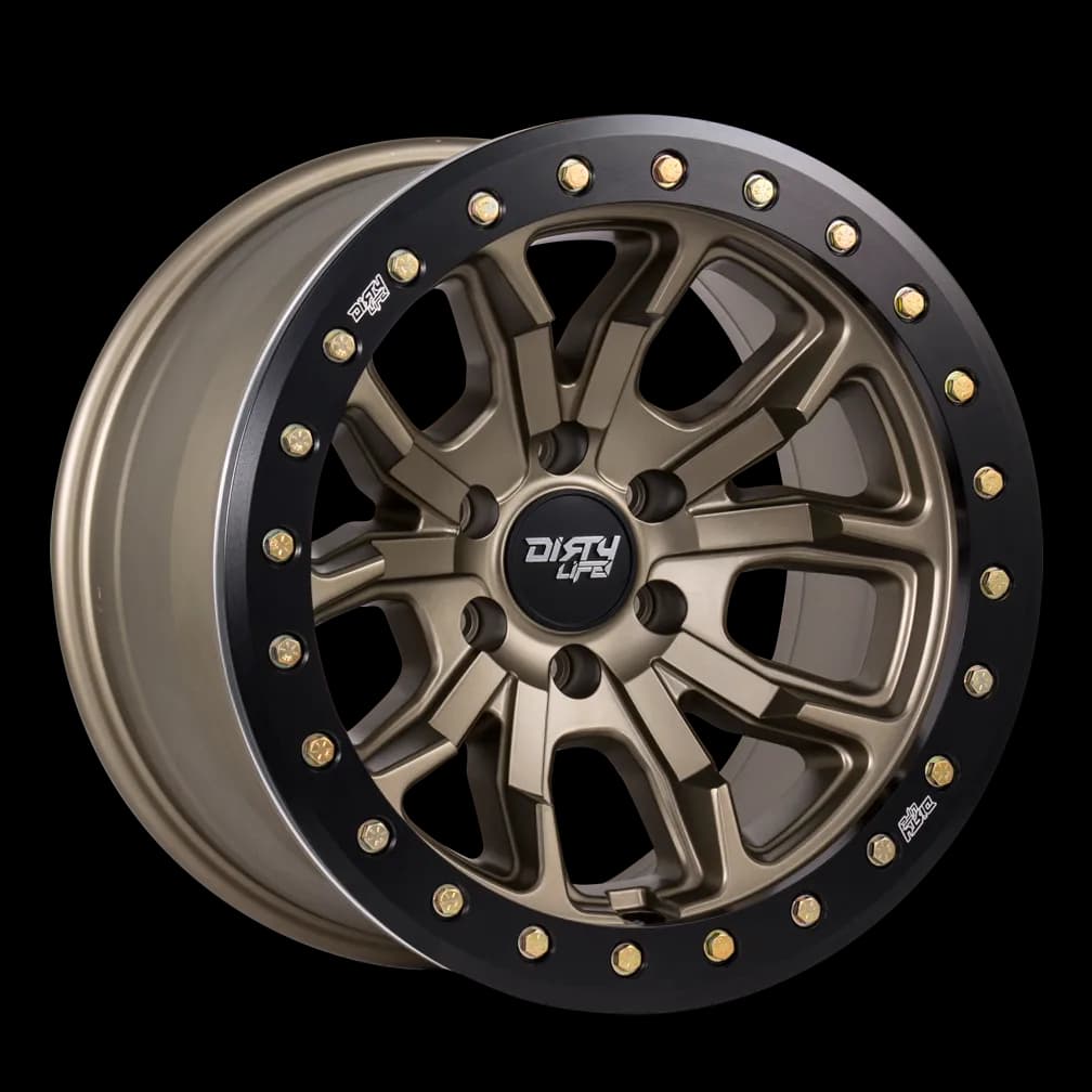 Dirty Life Race Wheels DT-1 9303 Satin Gold W/Simulated Ring 17X9 6-139.7 -12Mm 106Mm