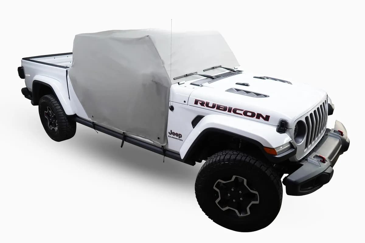 Gladiator Cab Cover Gray Denim For 20-2024 Gladiator 4 Dr All Hardware Removed Mastertop
