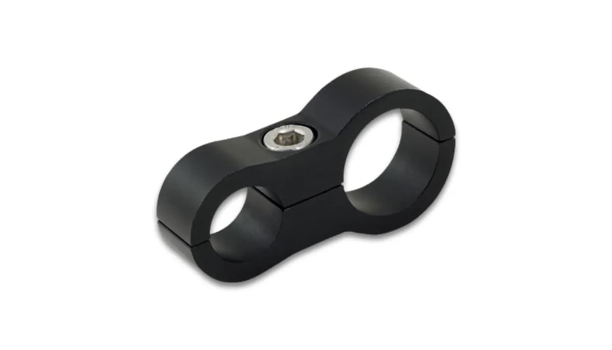 Stepped Line Separator; 0.5625 in. Hole 1 ID; 0.6875 in. Hole 2 ID; Billet Aluminum; Black Anodized;