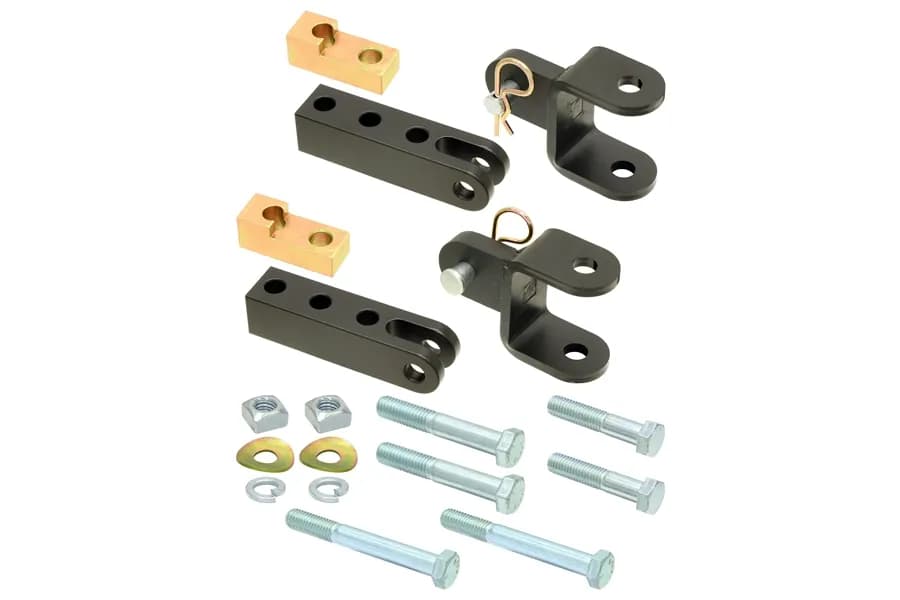 Tow Bar Mounting Kit 97-06 Wrangler TJ/LJ Front Bolt-On Includes Mounting Hardware Works w/Stock/And Most Aftermarket Bumpers For Use w/ CE-9033F RockJock 4x4