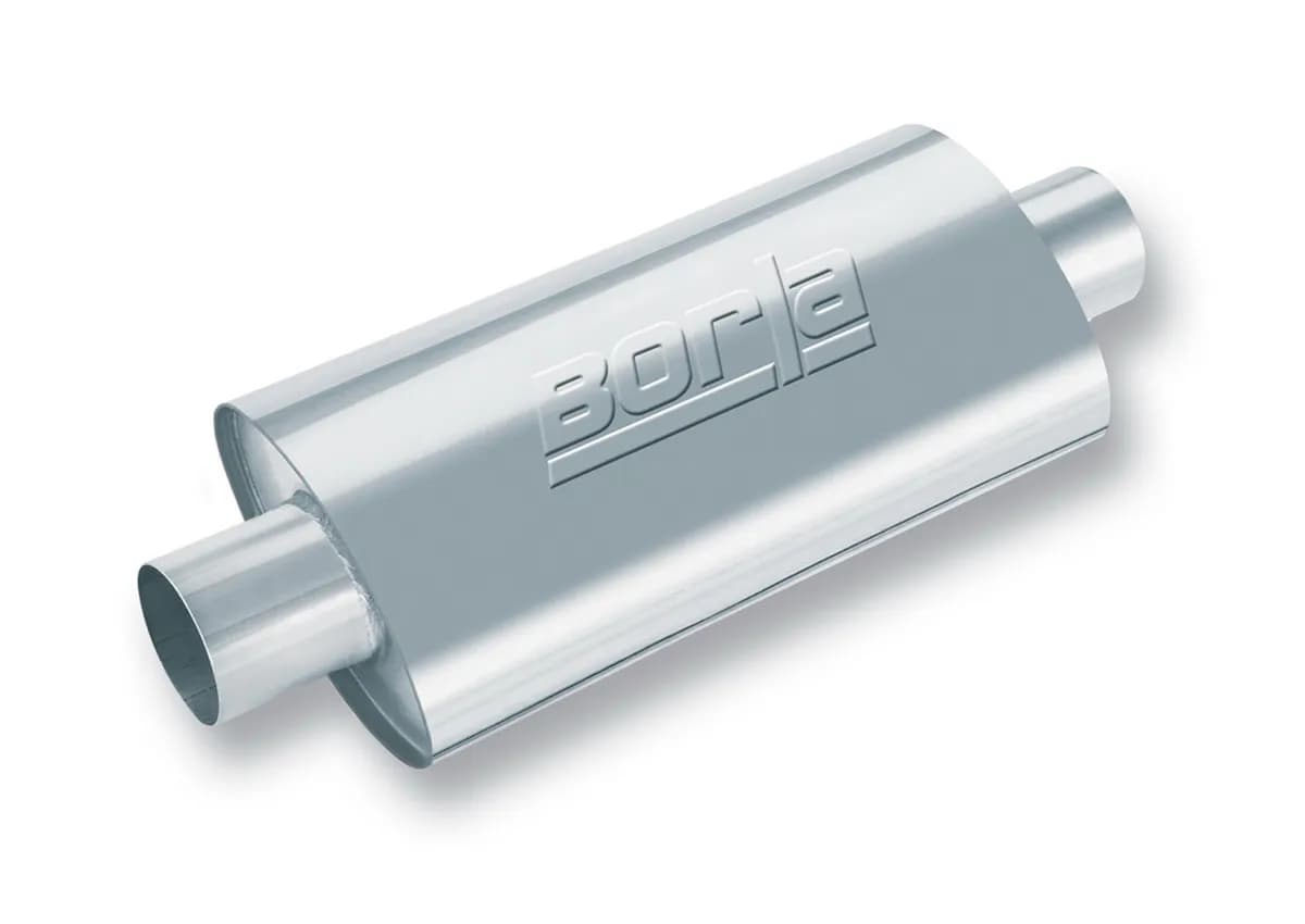 XR-1 Stainless Sportsman Racing Mufflers Full Bodied Cars CenterCenter Oval Body 3 in. Inlet 3 in. Outlet 12 in. x 4.5 in. x 7.88 in. Body Size 17 in. Overall Length T-304 Stainless Steel