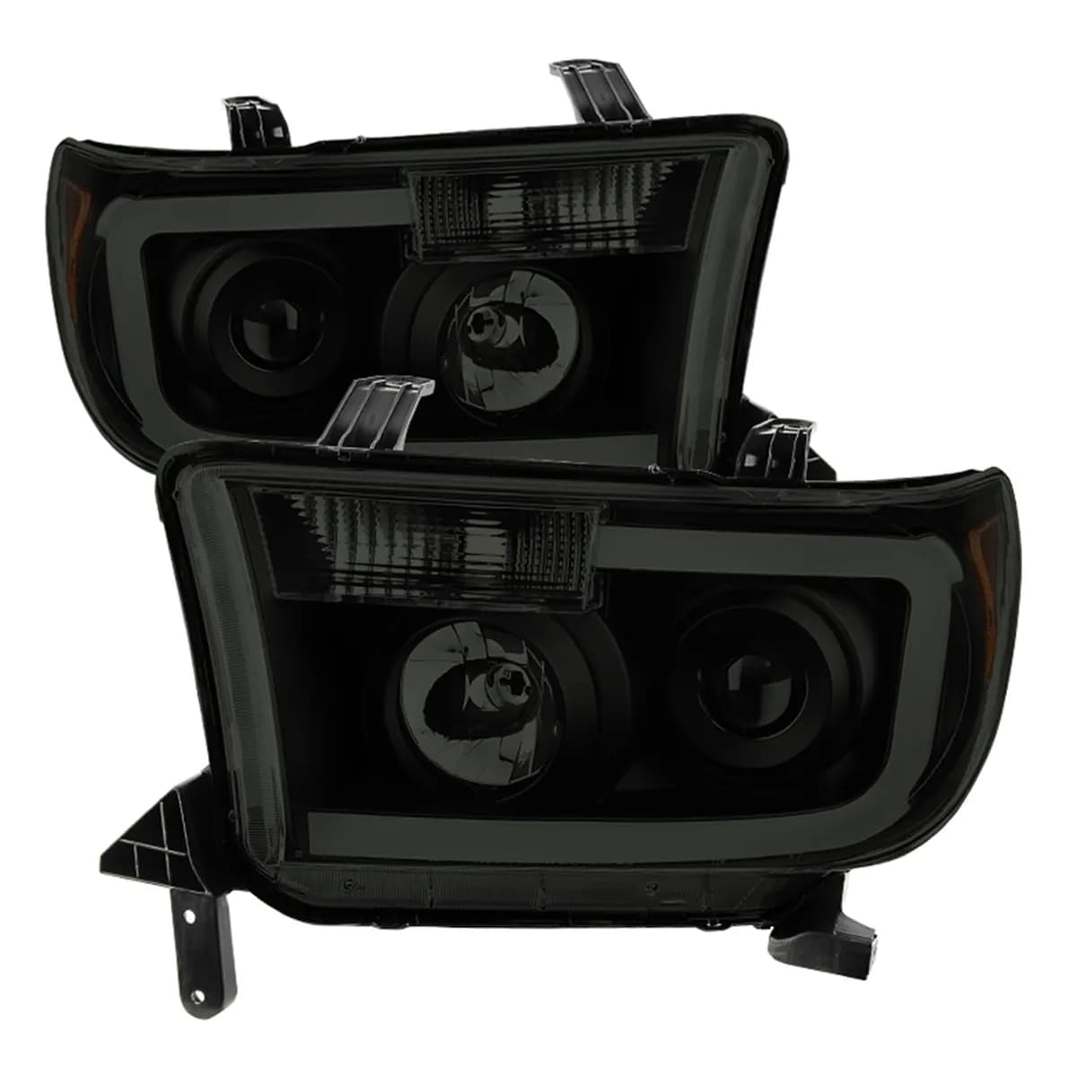 0713 Tundra/0813 Sequioa LED Light Bar Projector Headlightsblack Smoked
