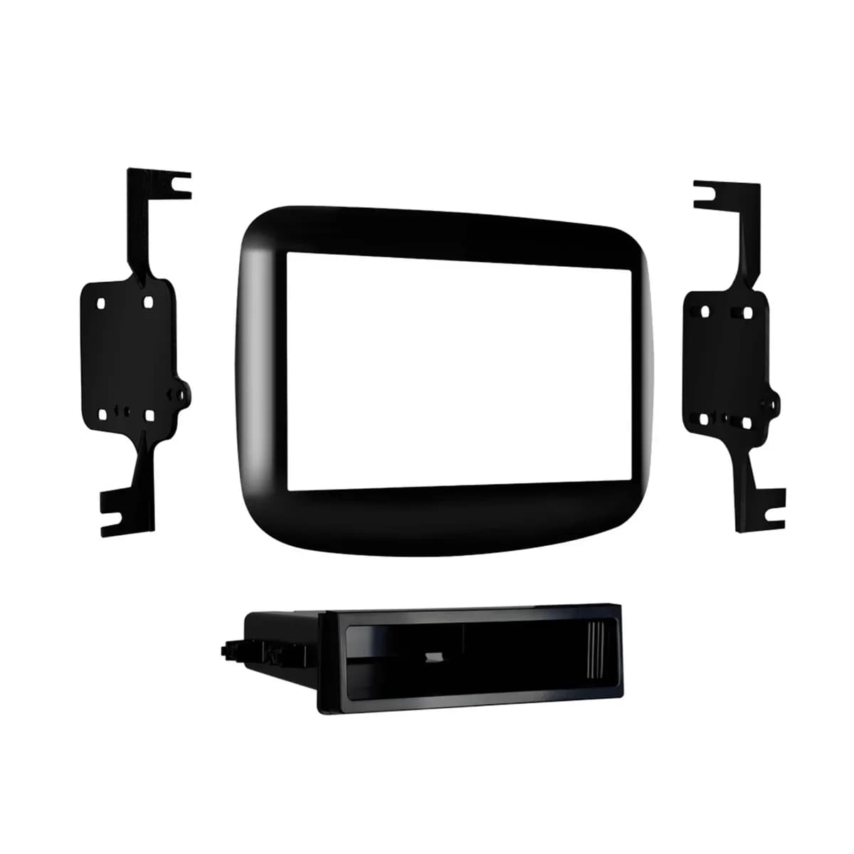 Custom Fit Mounting Kit; ISO DIN Radio Provision w/Pocket; Incl.: Radio Trim Panel/Radio Brackets/Pocket/Screws;
