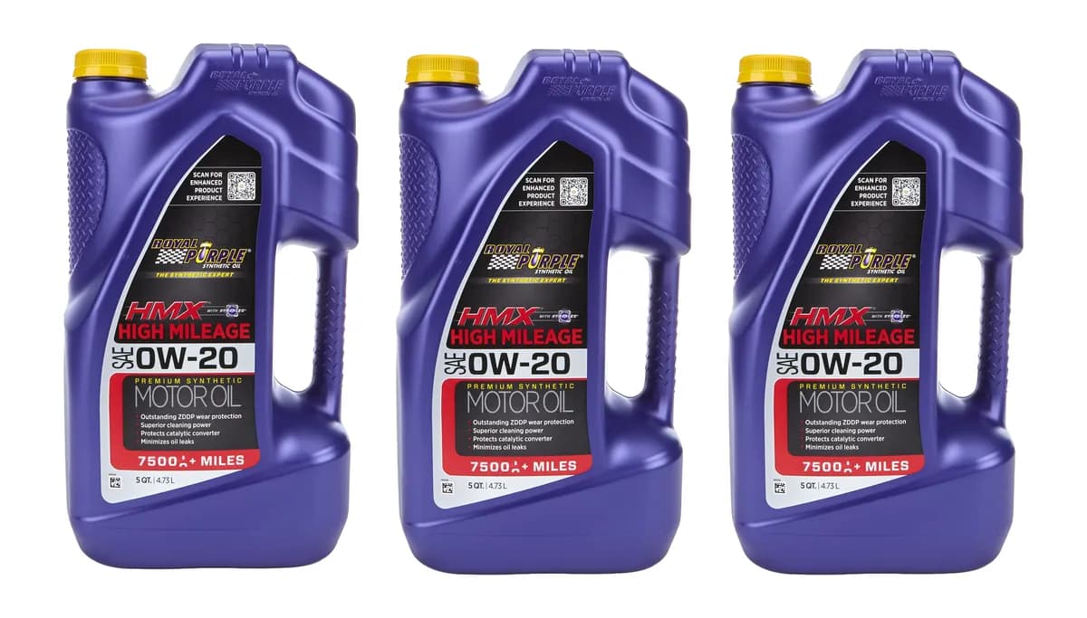 Hmx High Mileage Engine Oil 0w20 5 Qt Bottle Case Of 3