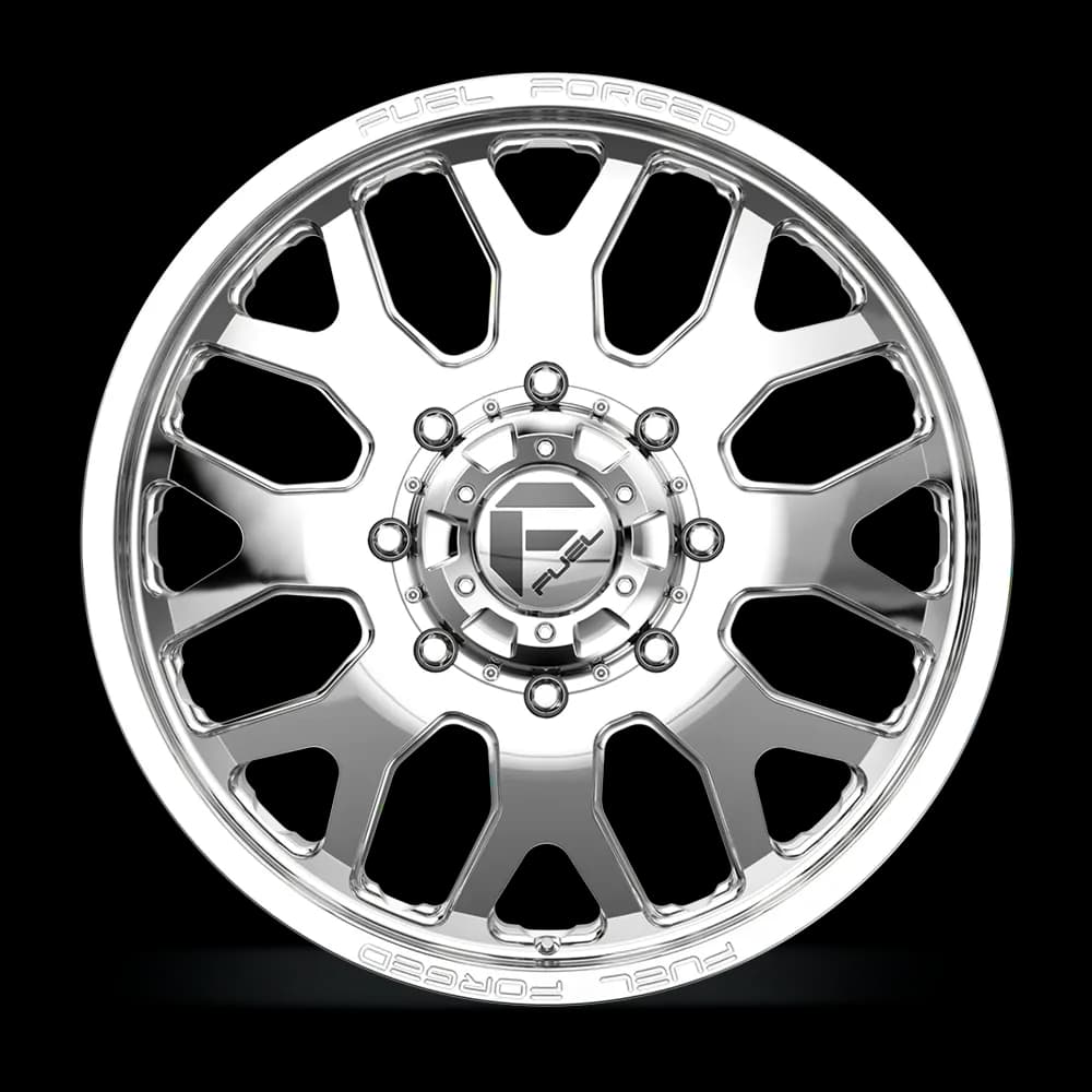 Dually Wheels 22X8.5 FF19D Dually DE19 PO 8 On 200 Polished 142.2 Bore 105 Offset Front Dually Fuel Off Road Wheels
