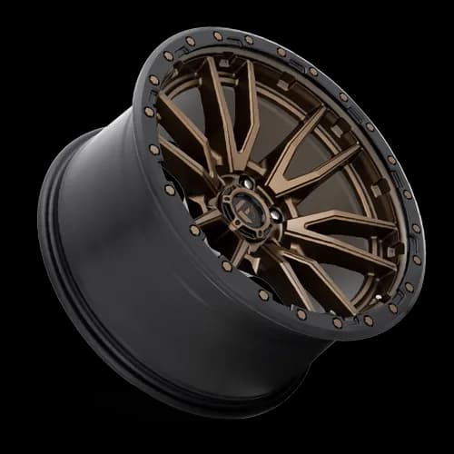 Aluminum Wheels 17X9 Rebel D681 6 On 139.7 Matte Bronze Black Bead Ring 106.1 Bore 1 Offset Fuel Off Road Wheels