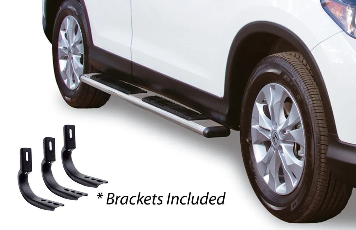 Go Rhino 685413675PS - 5 OE Xtreme Low Profile SideSteps With Mounting Bracket Kit - Polished Stainless Steel