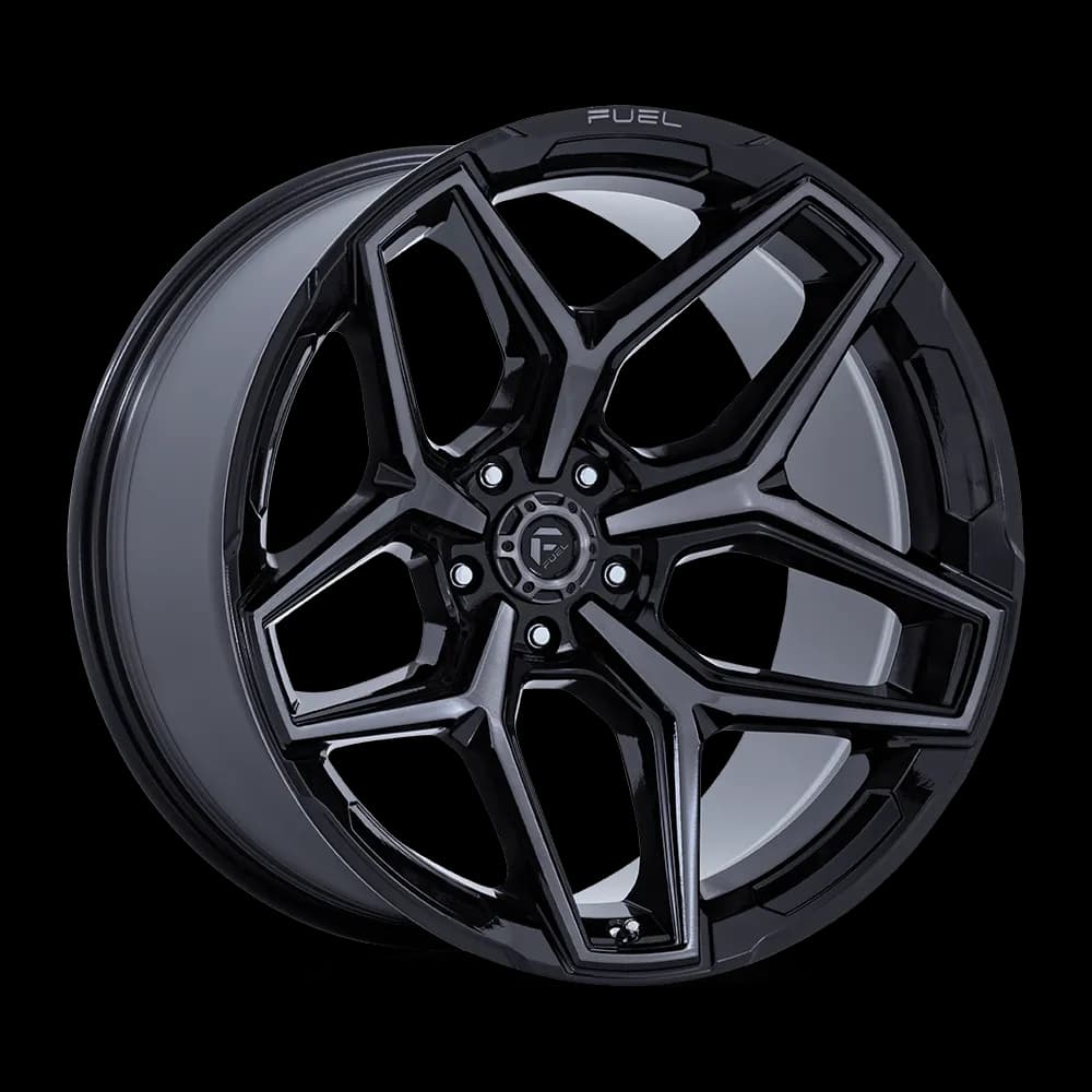 Fuel Wheels | Flux | Gloss Black Brush fc Gray Dddt