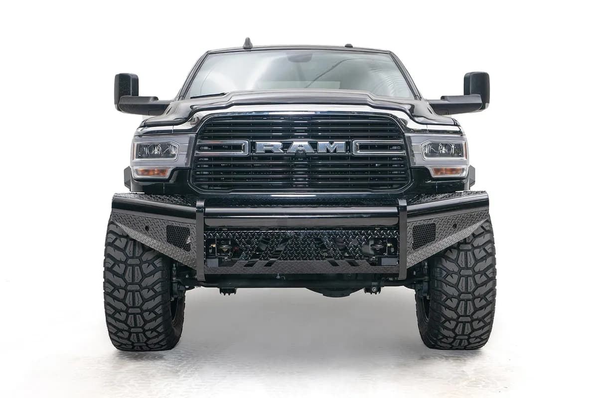 19c RAM 2500/3500 New Body Style Black Steel Front Bumper W/No Guard
