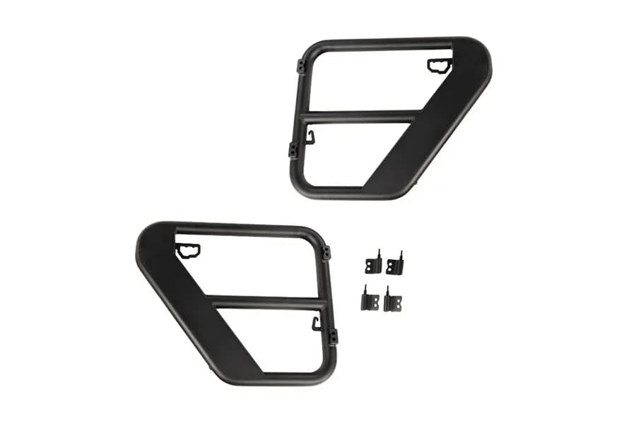 Rugged Ridge Rear Fortis Tube Doors, Black - JK 4Dr
