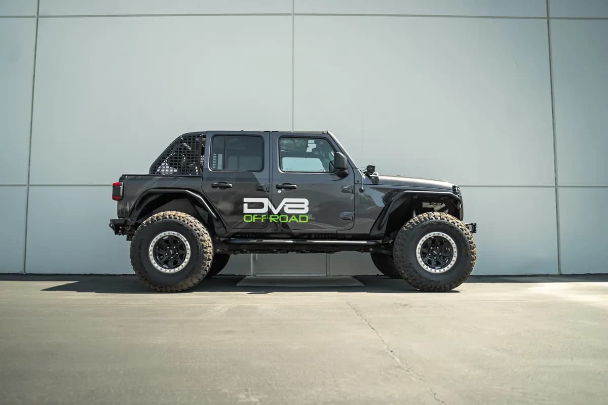 DV8 Offroad SRJL-08 Jeep Wrangler JL OE Plus 4-Door Side Steps