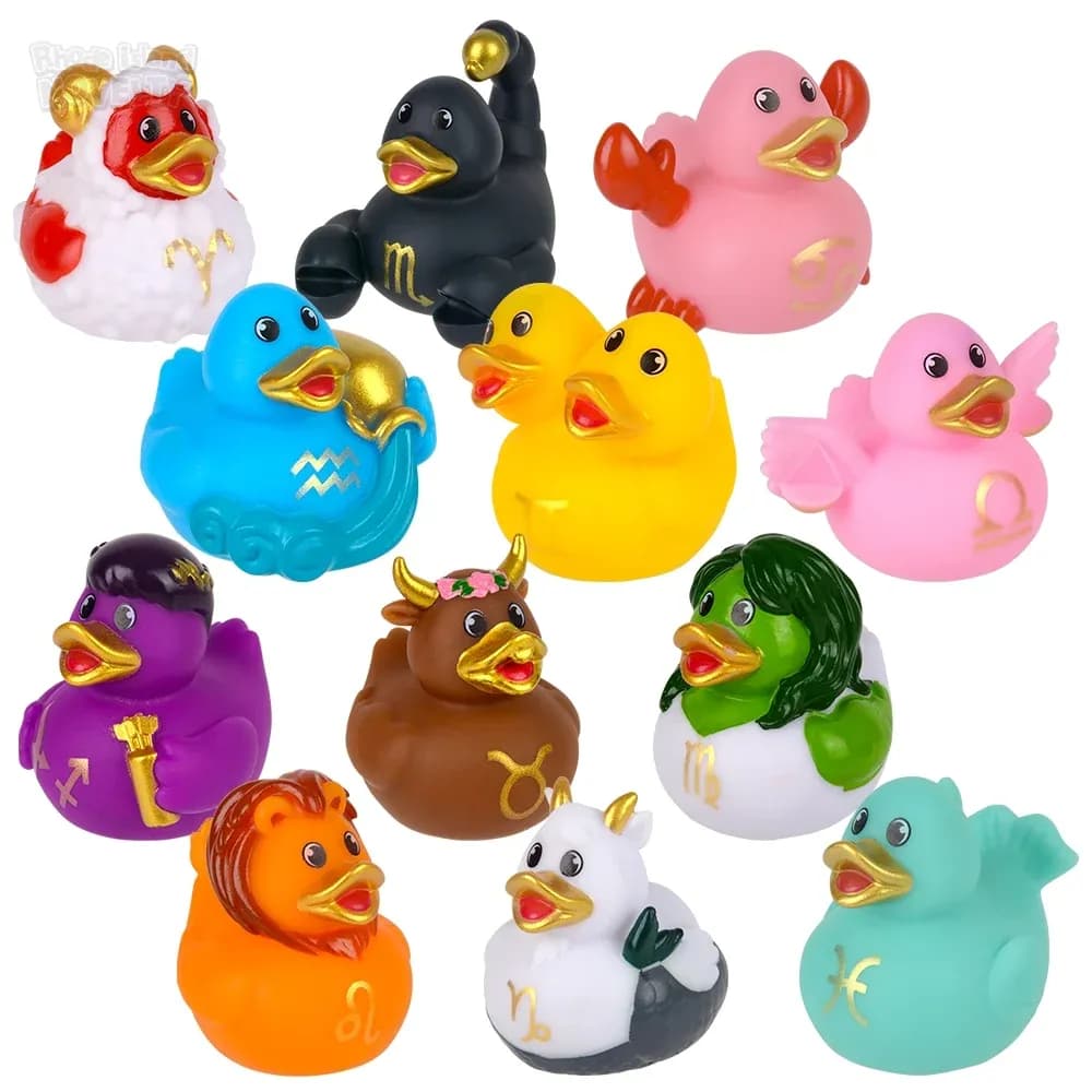 2\" Zodiac Rubber Ducky Assortment 100ct