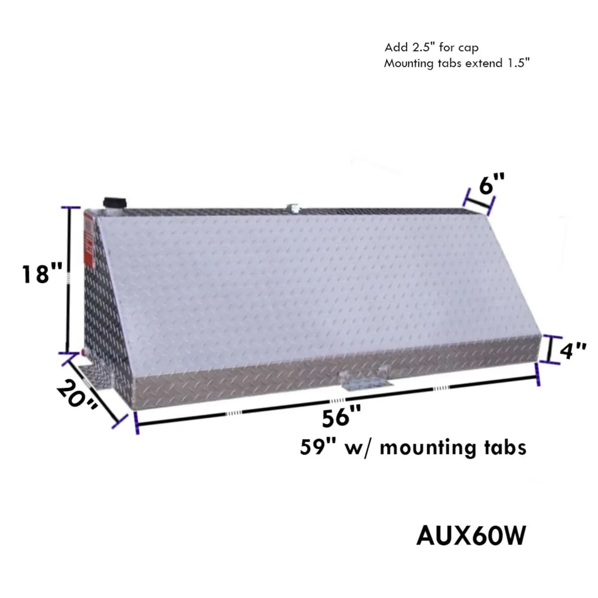 ATI 60 Gallon Auxiliary Diesel Fuel Tank – Wedge Style