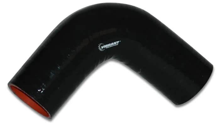 90 Degree Hose Coupler; 2 in. ID; 4 in. Leg Length From Tangent; 2 in. Centerline Radius; 67 PSI Maximum Operating Pressure; 0.2 in. Wall Thickness; Black;