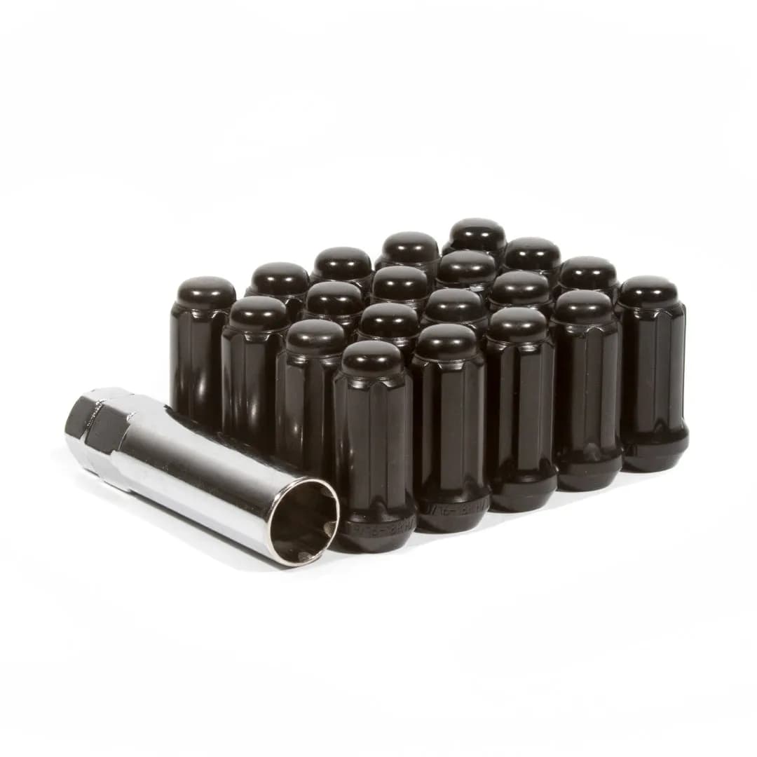 Method Race Lug Kit Extended Thread Spline M14x1.5 6 Lug Kit Black 24 Pieces Lk-S1415et-40-24b