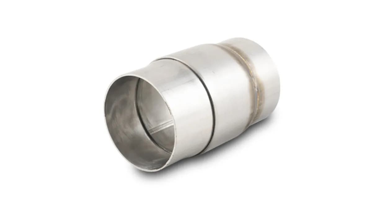 Welded Double Slip Joint Adapter; 2.5 in. Tube Size; 304 Stainless Steel; 2 Piece Assembly; Fully Welded;