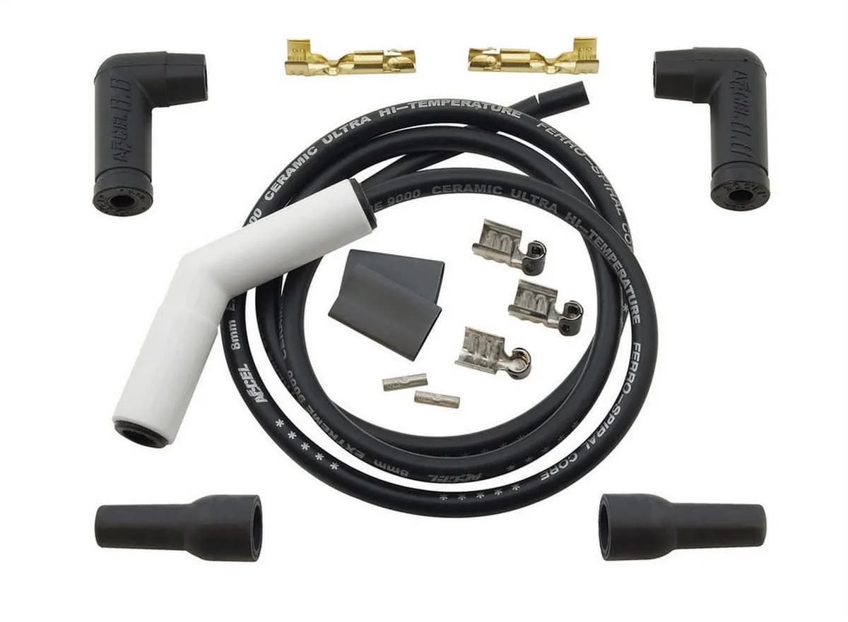 Spark Plug Wires - Extreme 9000 - Ceramic Booted Single Wire Replacement - 135 Degree - Universal - 8mm
