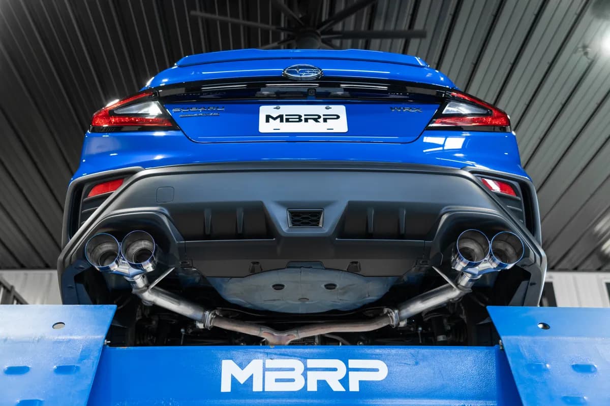 Armor Pro Cat Back Exhaust System; 2.5 in. Tubing; Dual Split Rear; T304 Stainless Steel; 4.0 in. Dual Carbon Fiber Tips;