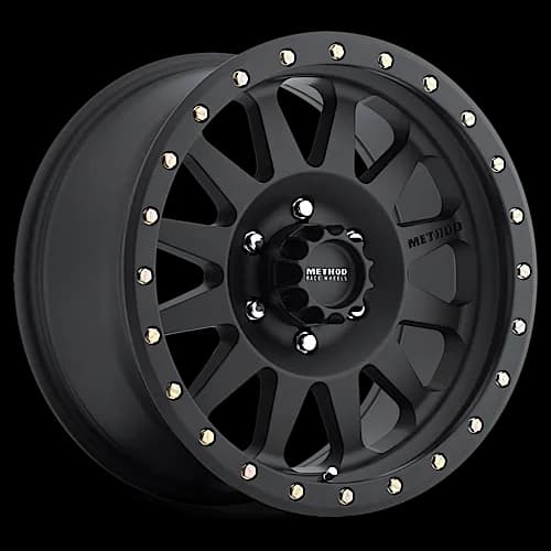 Aluminum Wheels 17x8.5 Double Standard MR304 Bolt Pattern 6 On 139.7 Offset 0 Lip Size 3.07 Matte Black MB Method