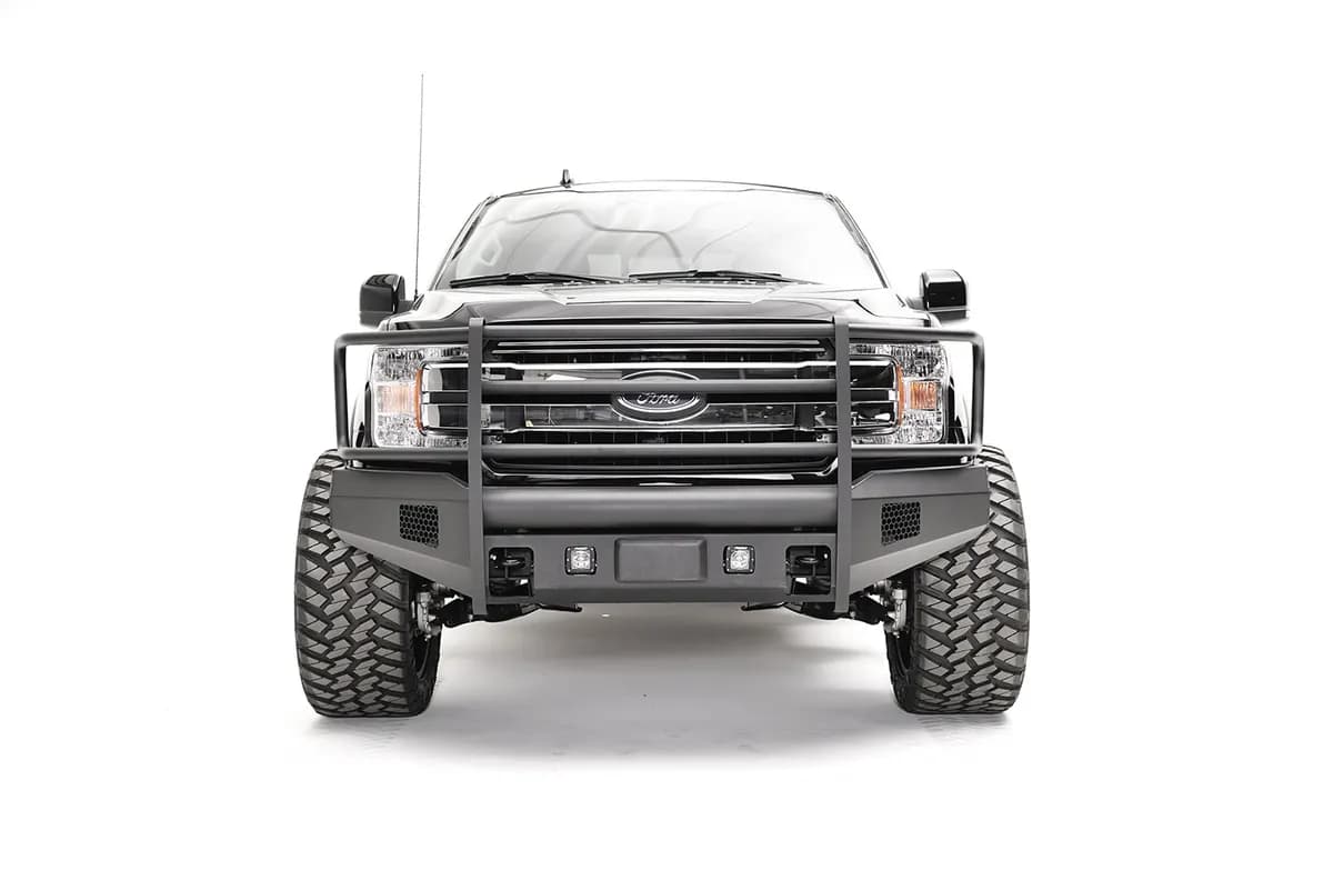 Elite Front Bumper; 2 Stage Black Powder Coated; w/Full Guard;