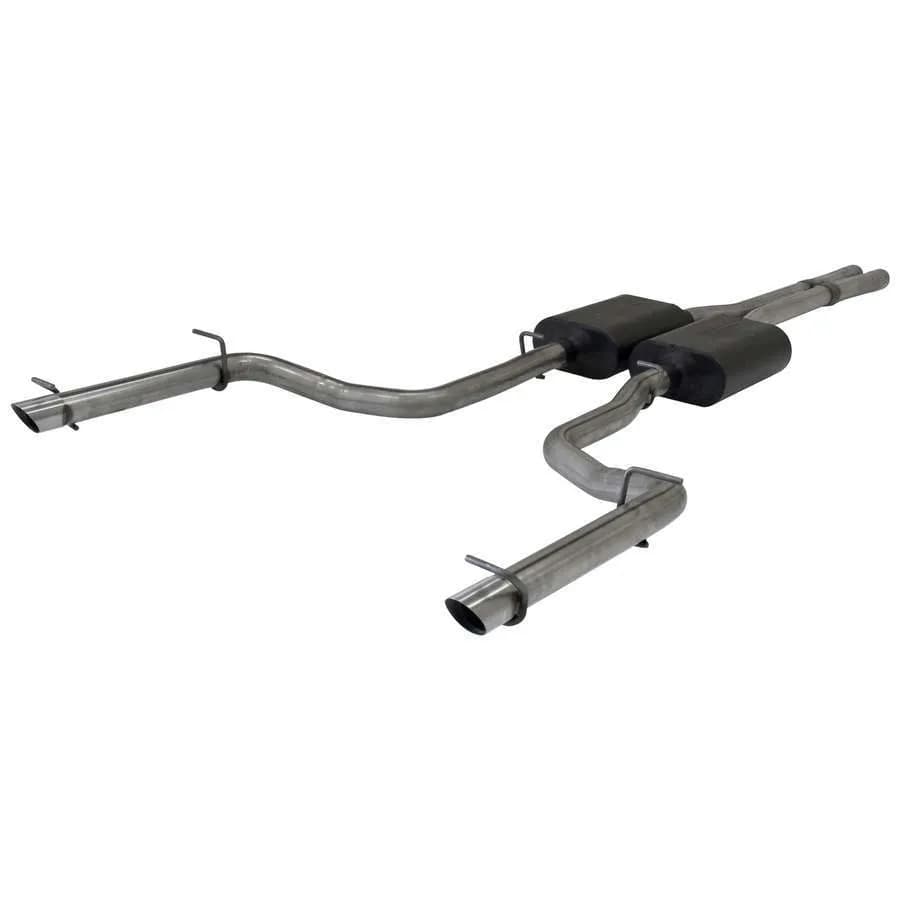 11-13 Dodge Charger R/T Chrysler 300 C 5.7L Incl. AWD 2.50in Mandrel Bent Tubing Super 40 Series Mufflers Scavenger X-Pipe Brushed Stainless Tips American Thunder DOR 409S Stainless Steel