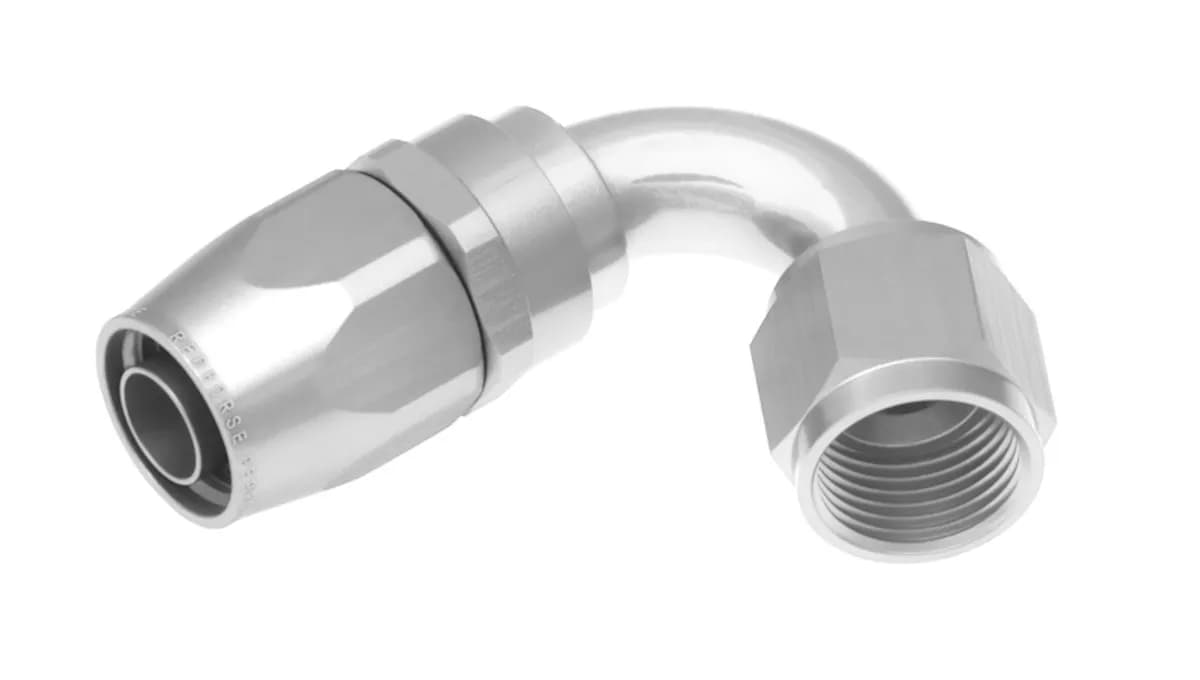 10AN 120 Degree Female Aluminum Hose End Clear