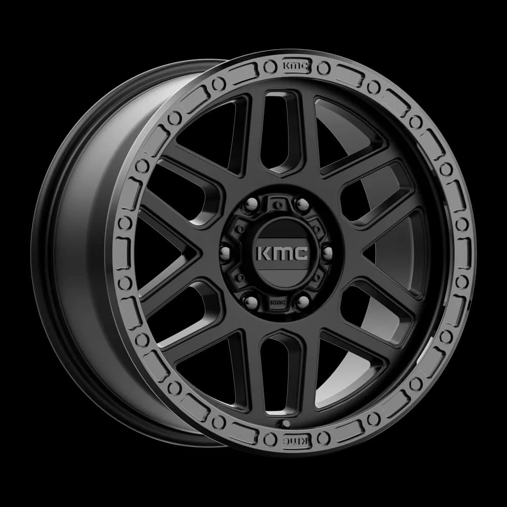Km544 17x8.5 6x139.70 Satin Black w/ Gloss Black Lip (0 Mm)