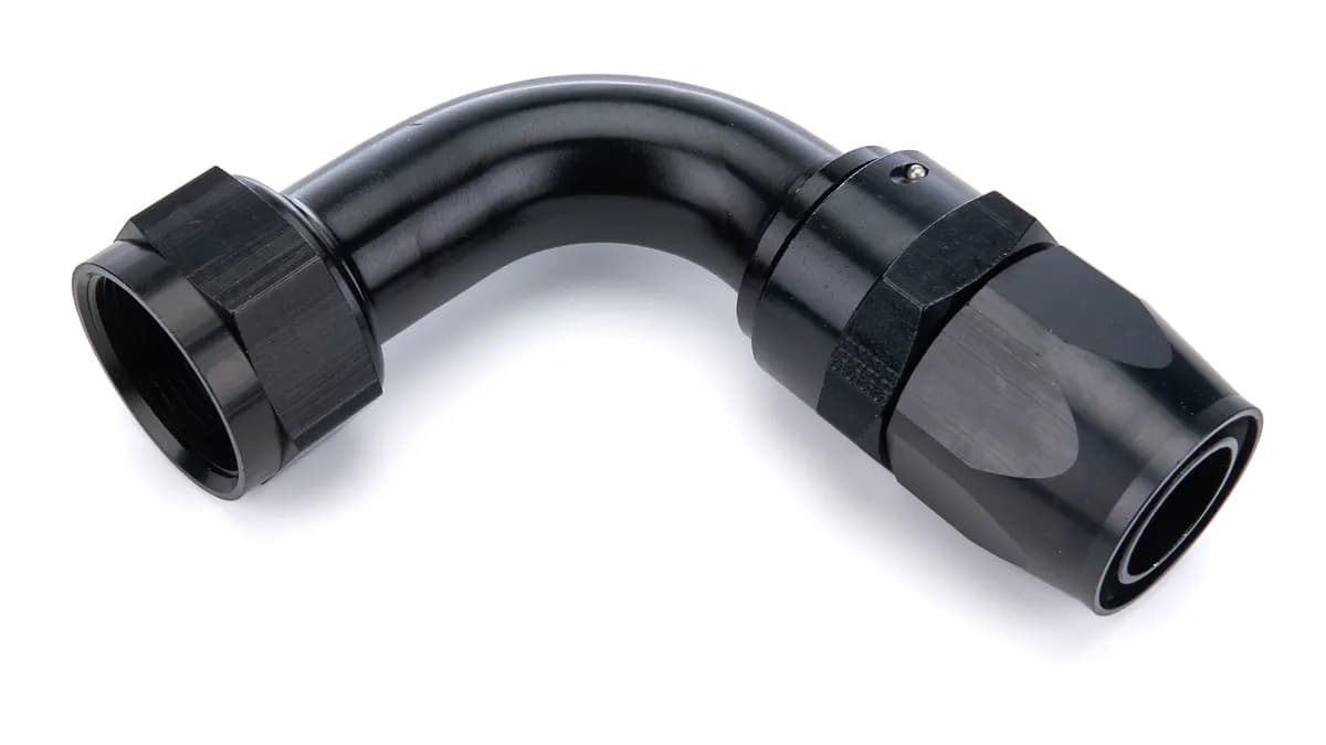 #20 x 90 Power Flow Hose End Black
