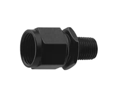#6 Female Swivel to 3/8 Mpt Black